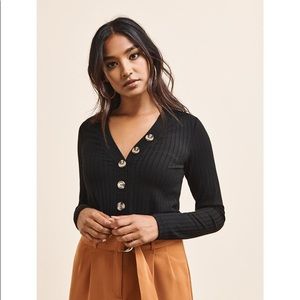 Dynamite ribbed button shirt